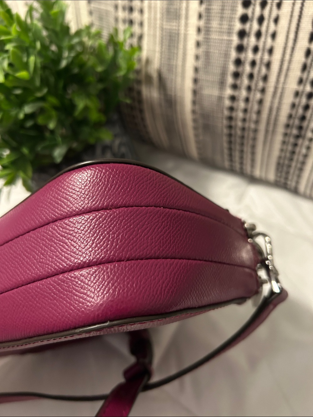 Michael Kors Houston Plum Cross Grain Saffiano Crossbody Bag NWT - Picture 13 of 13